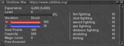 Signature for player Shofless War
